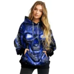Everton Demonic Skull Royal Blue Black Hoodie Best Selling