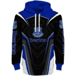 Everton Futuristic Pattern Royal Blue Black Hoodie Best Selling