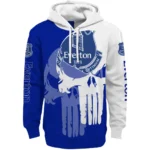Everton Graphic Punisher Royal Blue White Hoodie Best Selling