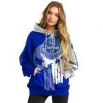 Everton Graphic Punisher Royal Blue White Hoodie Best Selling