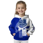 Everton Graphic Punisher Royal Blue White Hoodie Best Selling