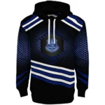 Everton Hexagonal Pattern Royal Blue Black Hoodie Best Selling