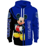 Everton Mickey Mouse Royal Blue Black Hoodie Best Selling