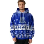 Everton Reindeer Motif Royal Blue Hoodie Best Selling