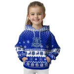Everton Reindeer Motif Royal Blue Hoodie Best Selling