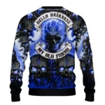 Everton Skull Intensity Royal Blue Black Sweater Best Selling