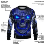 Everton Skull Intensity Royal Blue Black Sweater Best Selling
