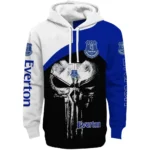 Everton Skull Punisher Black Hoodie Best Selling