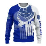 Everton Skull Split Royal Blue White Sweater Best Selling