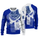 Everton Skull Split Royal Blue White Sweater Best Selling