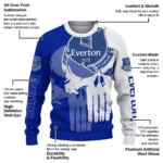 Everton Skull Split Royal Blue White Sweater Best Selling