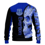 Everton Skull Swirl Royal Blue Black Sweater Best Selling