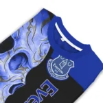 Everton Skull Swirl Royal Blue Black Sweater Best Selling