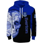 Everton Sugar Skull Royal Blue Black Hoodie Best Selling