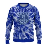 Everton Tie Dye Designs Royal Blue Sweater Best Selling