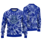 Everton Tie Dye Designs Royal Blue Sweater Best Selling