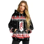 Fulham Christmas Trees Black Hoodie Best Selling