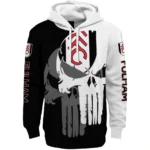 Fulham Graphic Punisher Black White Hoodie Best Selling