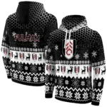 Fulham Reindeer Motif Black Hoodie Best Selling