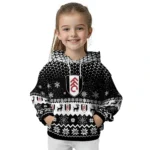 Fulham Reindeer Motif Black Hoodie Best Selling