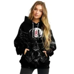 Fulham Skull Artwork Black Hoodie Best Selling