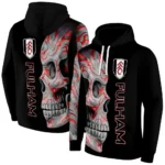 Fulham Skull Motif Black Hoodie Best Selling
