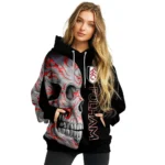 Fulham Skull Motif Black Hoodie Best Selling