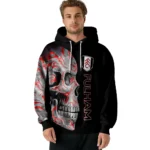 Fulham Skull Motif Black Hoodie Best Selling