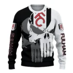 Fulham Skull Split Black White Sweater Best Selling