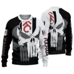 Fulham Skull Split Black White Sweater Best Selling