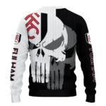 Fulham Skull Split Black White Sweater Best Selling