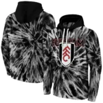 Fulham Tie Dye Pattern Black Hoodie Best Selling