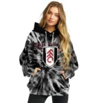 Fulham Tie Dye Pattern Black Hoodie Best Selling