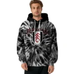 Fulham Tie Dye Pattern Black Hoodie Best Selling