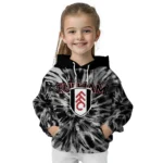 Fulham Tie Dye Pattern Black Hoodie Best Selling