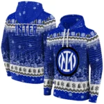 Inter Milan Christmas Trees Blue Hoodie Best Selling