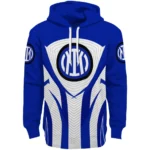 Inter Milan Concentric Lines Blue Hoodie Best Selling