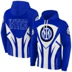 Inter Milan Concentric Lines Blue Hoodie Best Selling