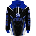 Inter Milan Futuristic Pattern Blue Black Hoodie Best Selling
