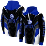 Inter Milan Futuristic Pattern Blue Black Hoodie Best Selling