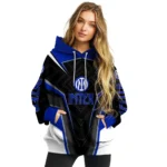 Inter Milan Futuristic Pattern Blue Black Hoodie Best Selling