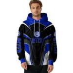 Inter Milan Futuristic Pattern Blue Black Hoodie Best Selling