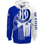 Inter Milan Graphic Punisher Blue White Hoodie Best Selling