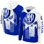 Inter Milan Graphic Punisher Blue White Hoodie Best Selling