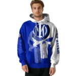 Inter Milan Graphic Punisher Blue White Hoodie Best Selling