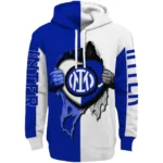 Inter Milan Heartbeat Graphic Blue Hoodie Best Selling