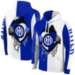 Inter Milan Heartbeat Graphic Blue Hoodie Best Selling