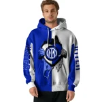 Inter Milan Heartbeat Graphic Blue Hoodie Best Selling