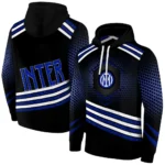 Inter Milan Hexagonal Pattern Blue Black Hoodie Best Selling
