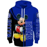 Inter Milan Mickey Mouse Blue Black Hoodie Best Selling